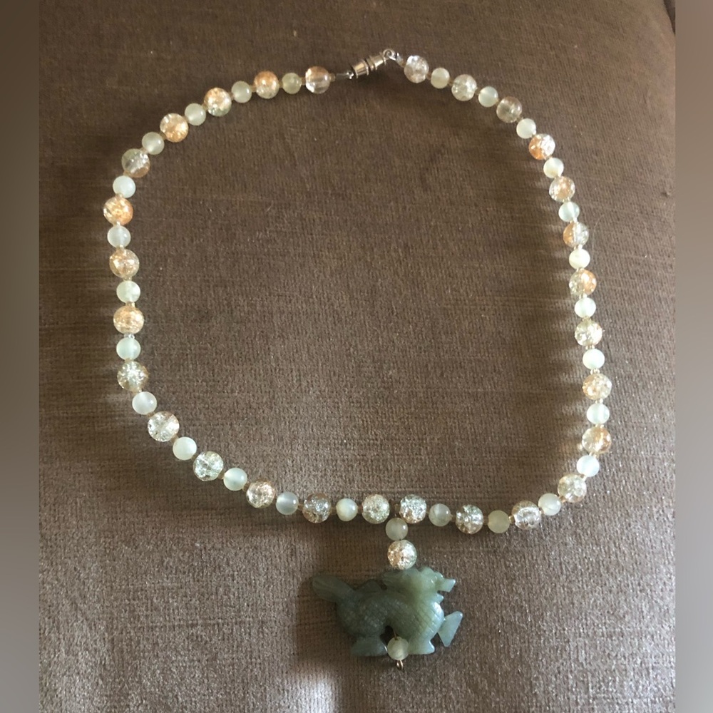 🐲Dragon Jade Y Necklace Made By Me- 158A $50 or $45 w/offer